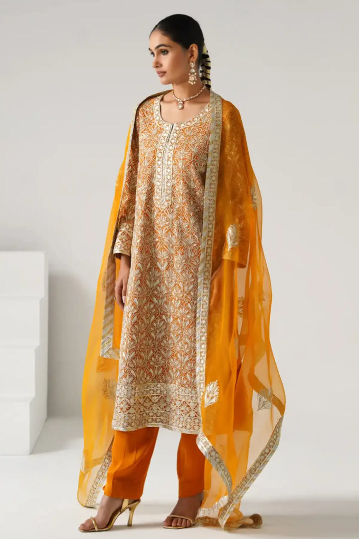 Dilruba - Long Kurta Set - Yellow