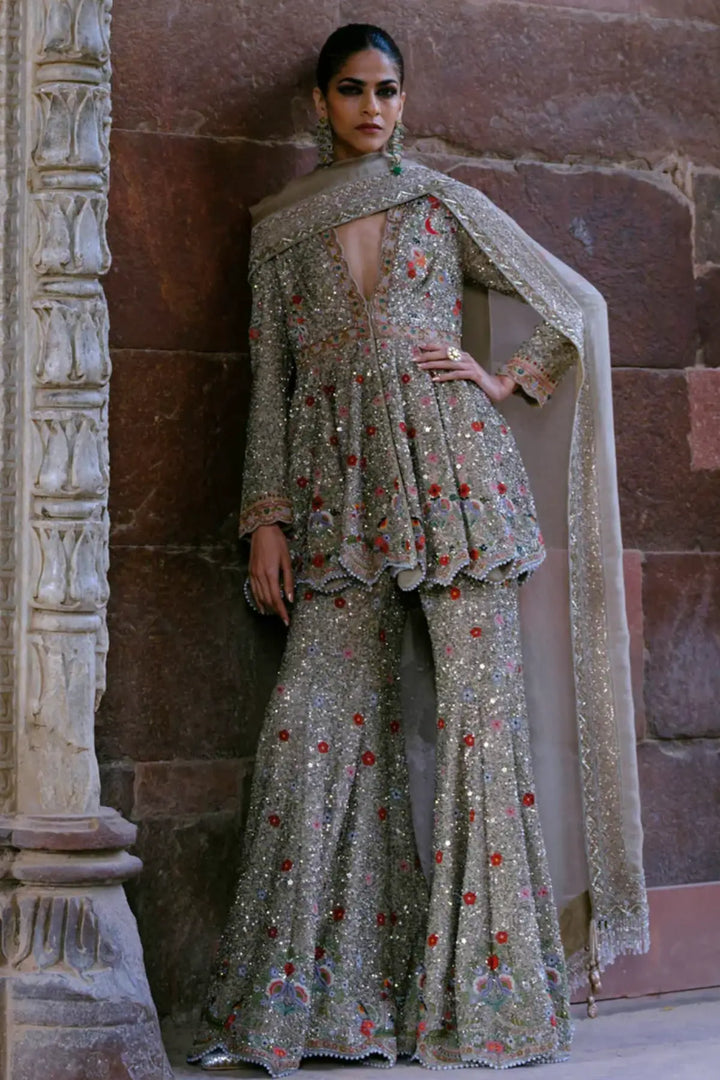 Nyra Peplum & Sharara with Dupatta