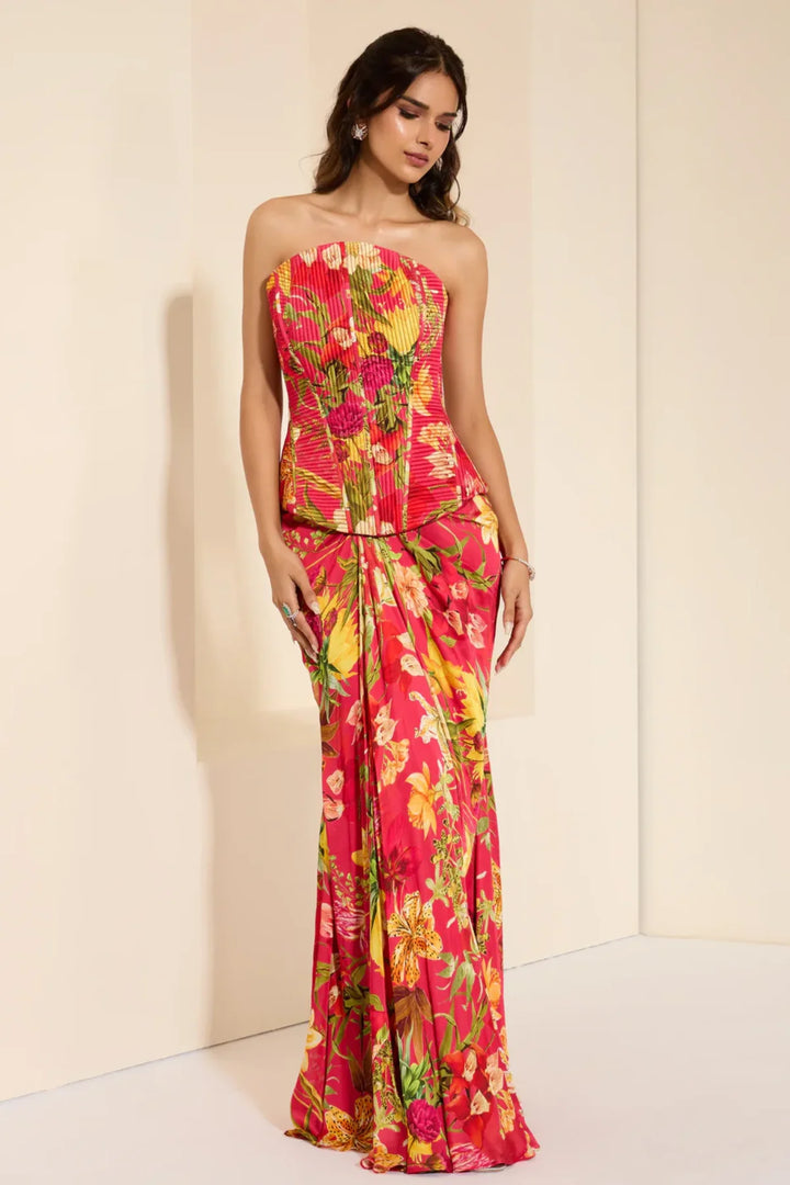 Cherry Bliss Corset and Drape