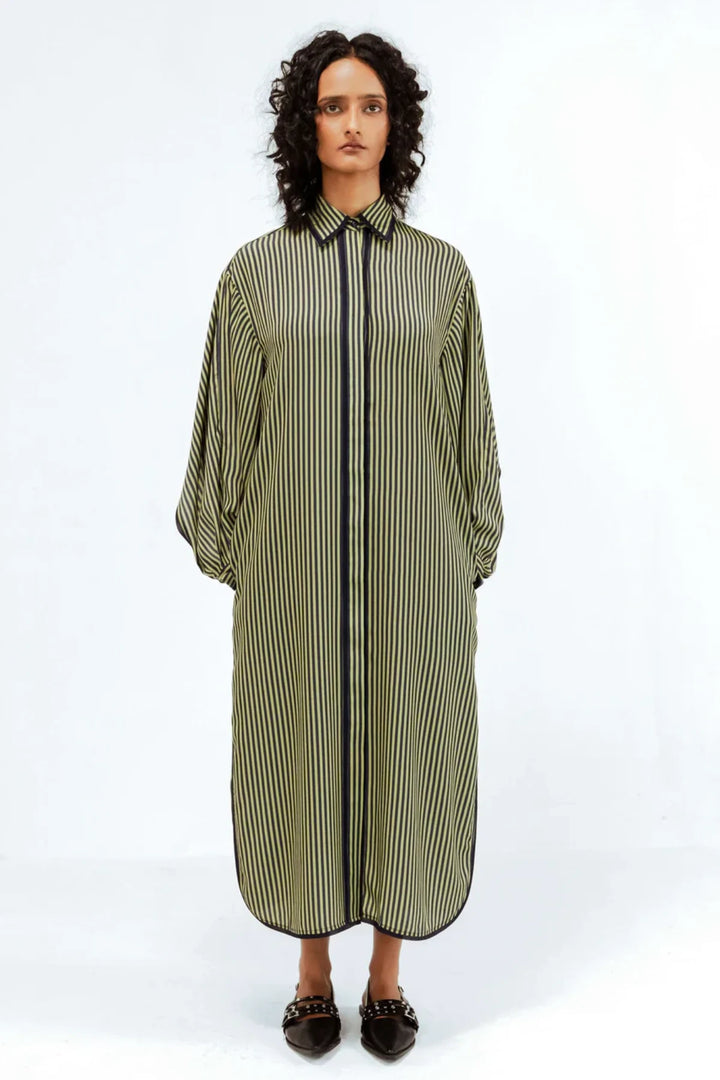 Elian Crepe Shirt Dress