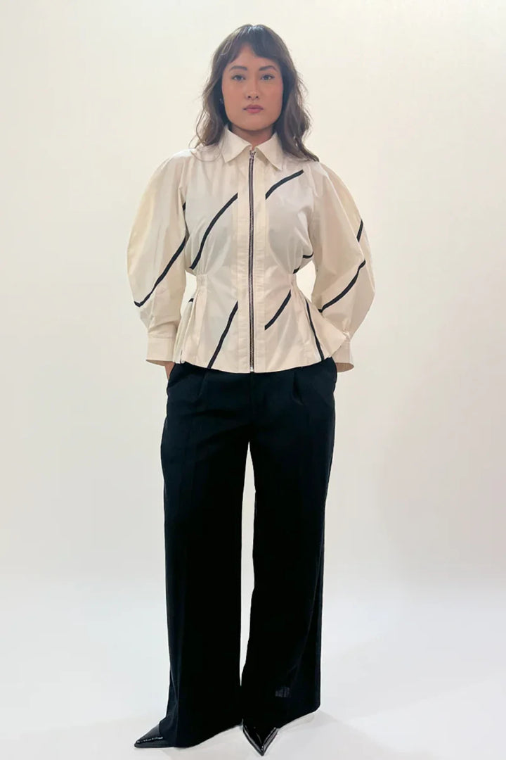 Bubble hem stem top