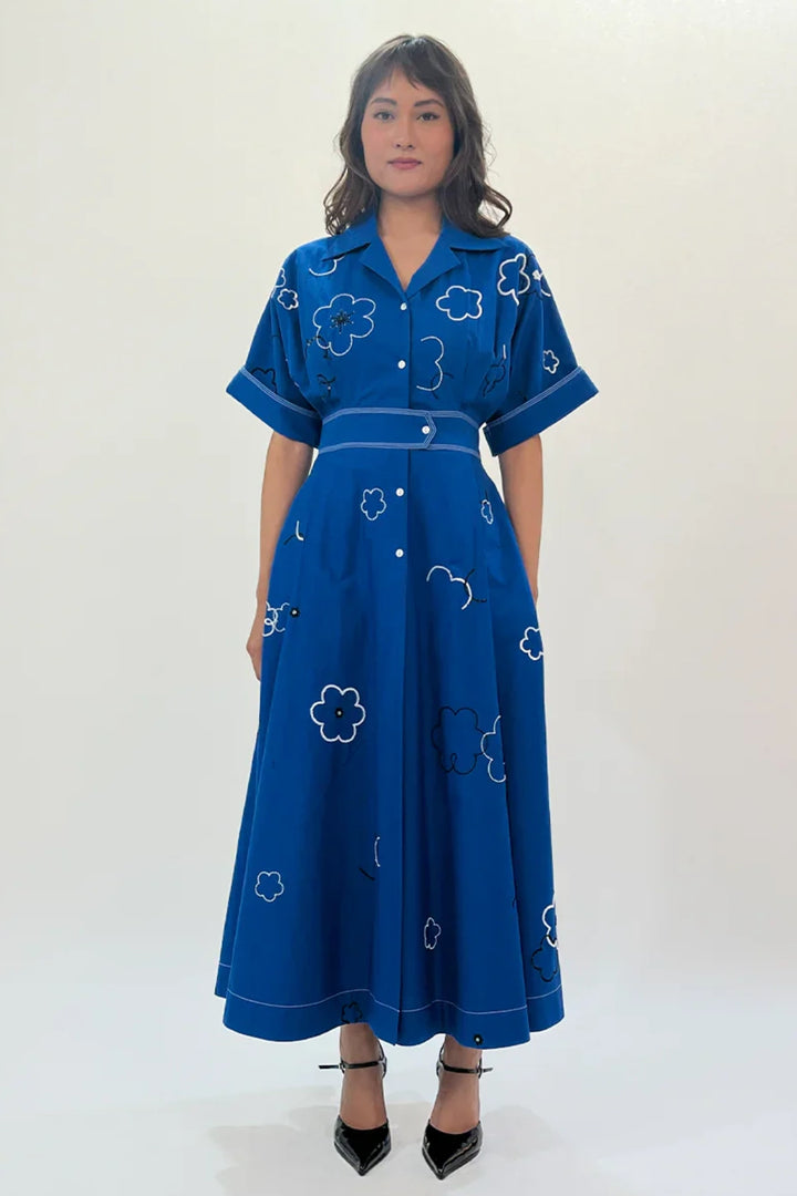 Ditsy Embroidered Sundress