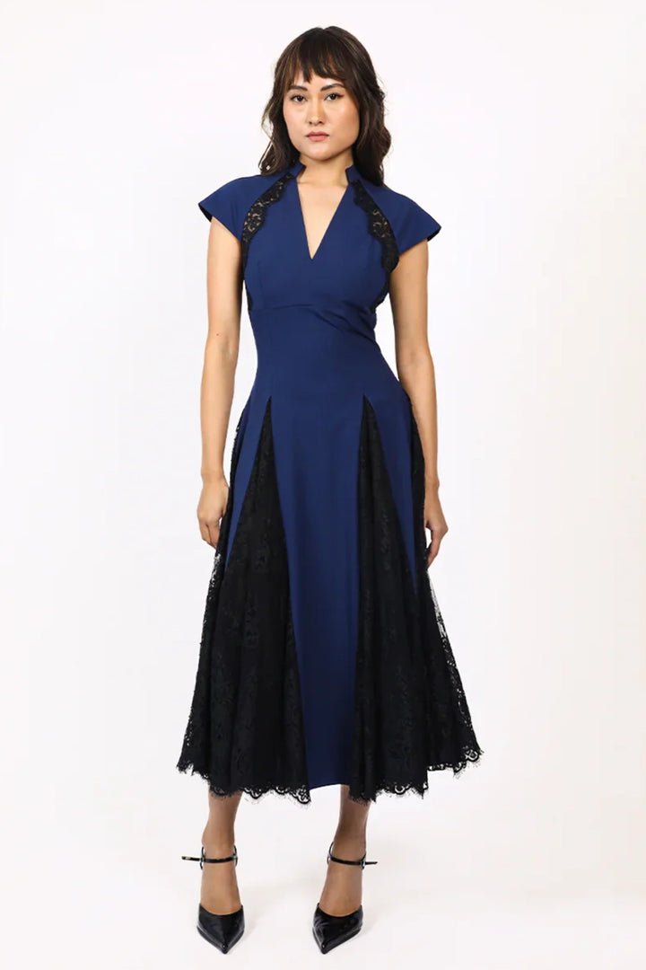 Lace Godet Dress