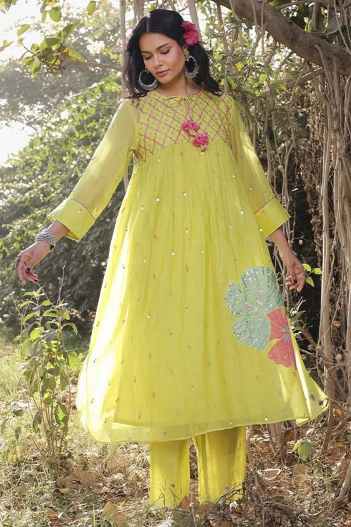 Neon Green Applique Co-ord