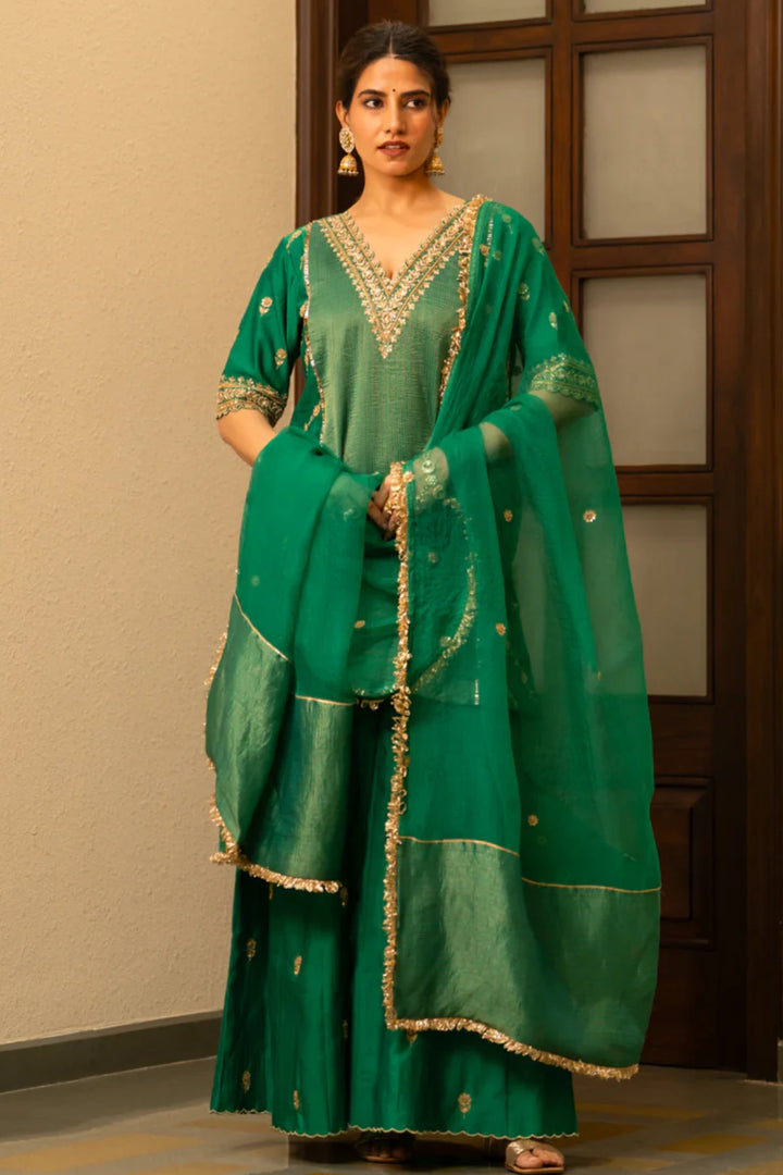Green Moti Sharara