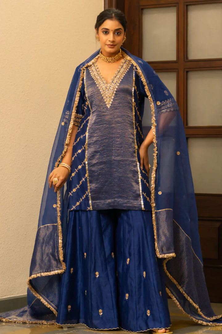 Blue Moti Sharara