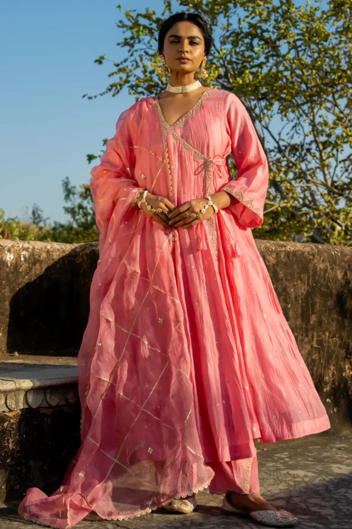 Pink Angrakha Set