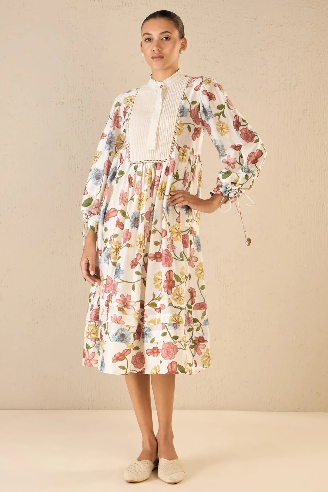 Flora: Multicolor Floral Gather Dress
