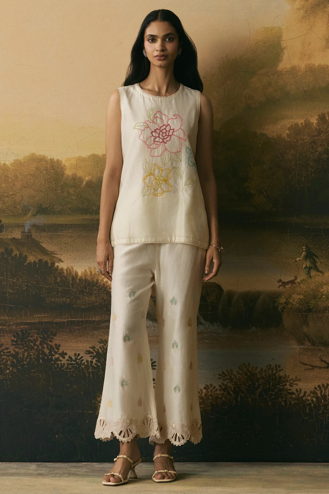 Ivory Floral Blossom Tunic