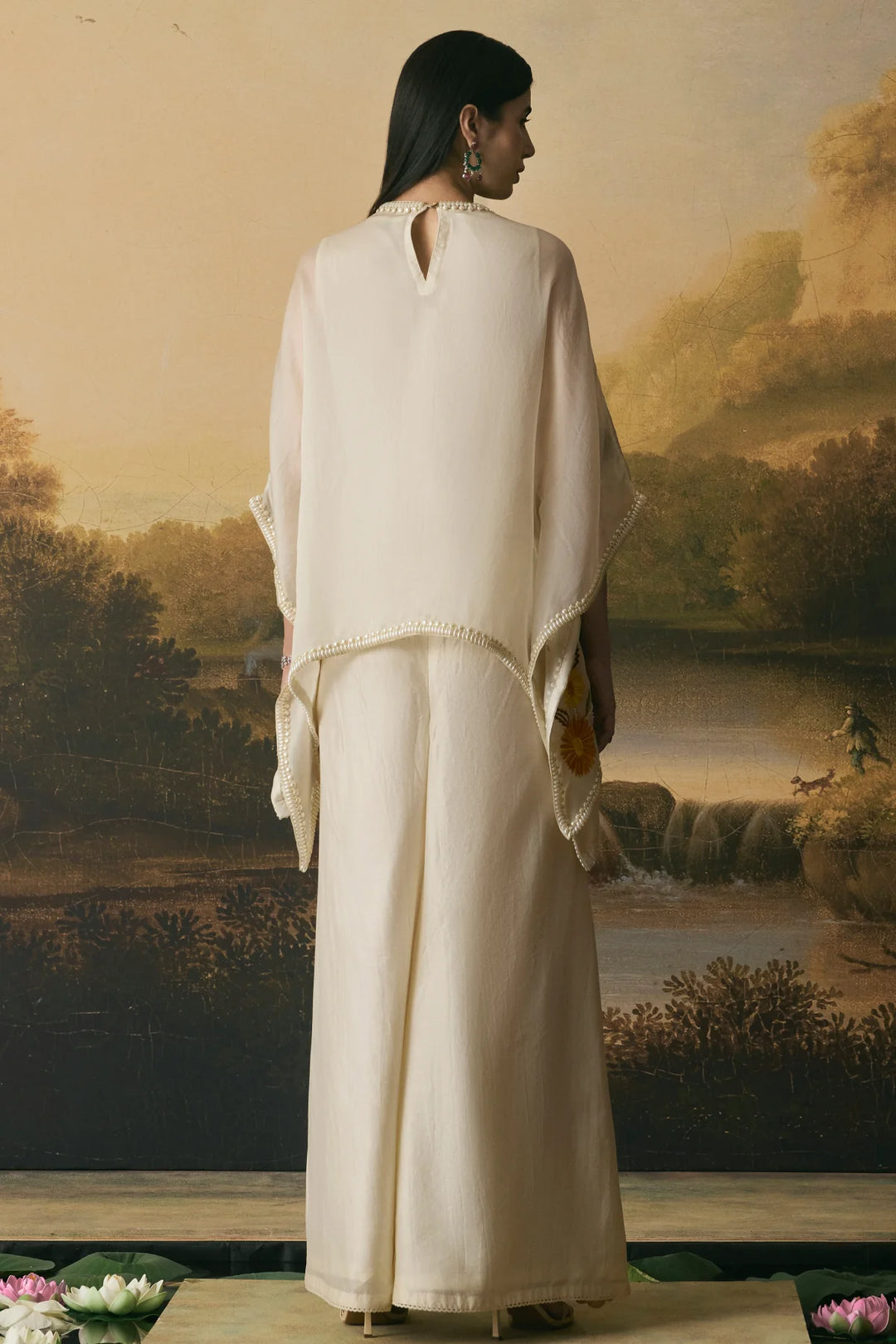Ivory Floral Bloom Sharara