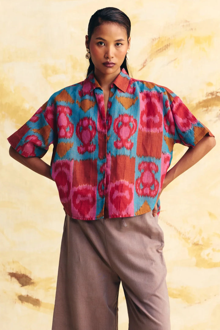 Inertia Linen Cropped Shirt Co-ord