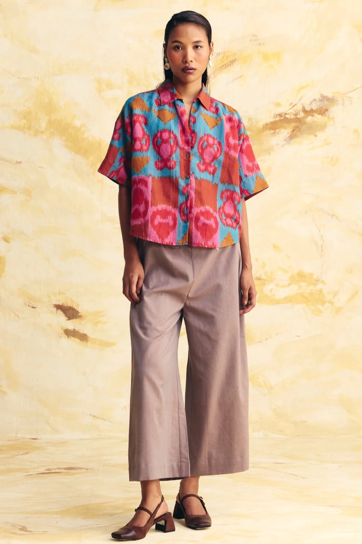 Inertia Linen Cropped Shirt Co-ord