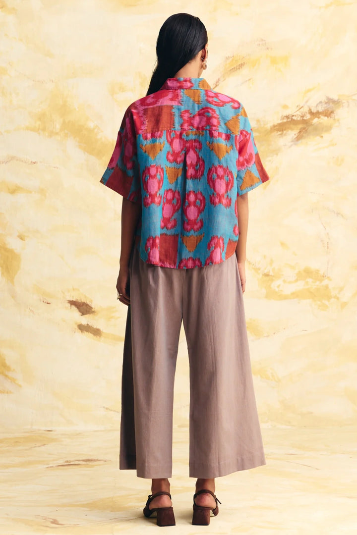 Inertia Linen Cropped Shirt Co-ord