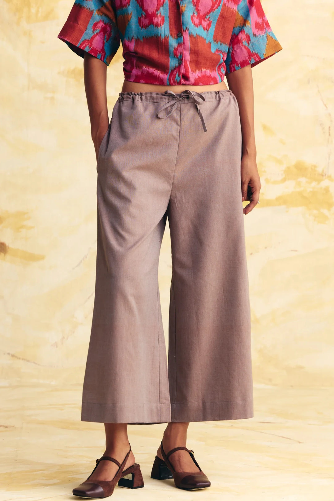 Inertia Linen Cropped Shirt Co-ord