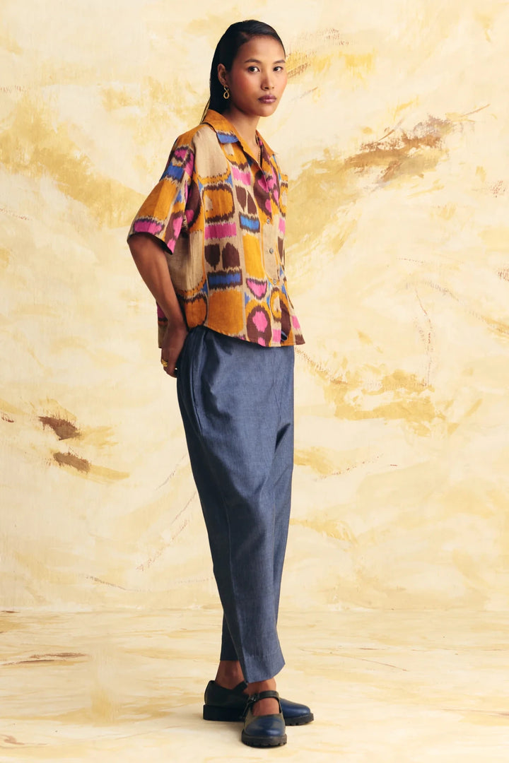 Sunflare Linen Cropped Shirt Co-ord
