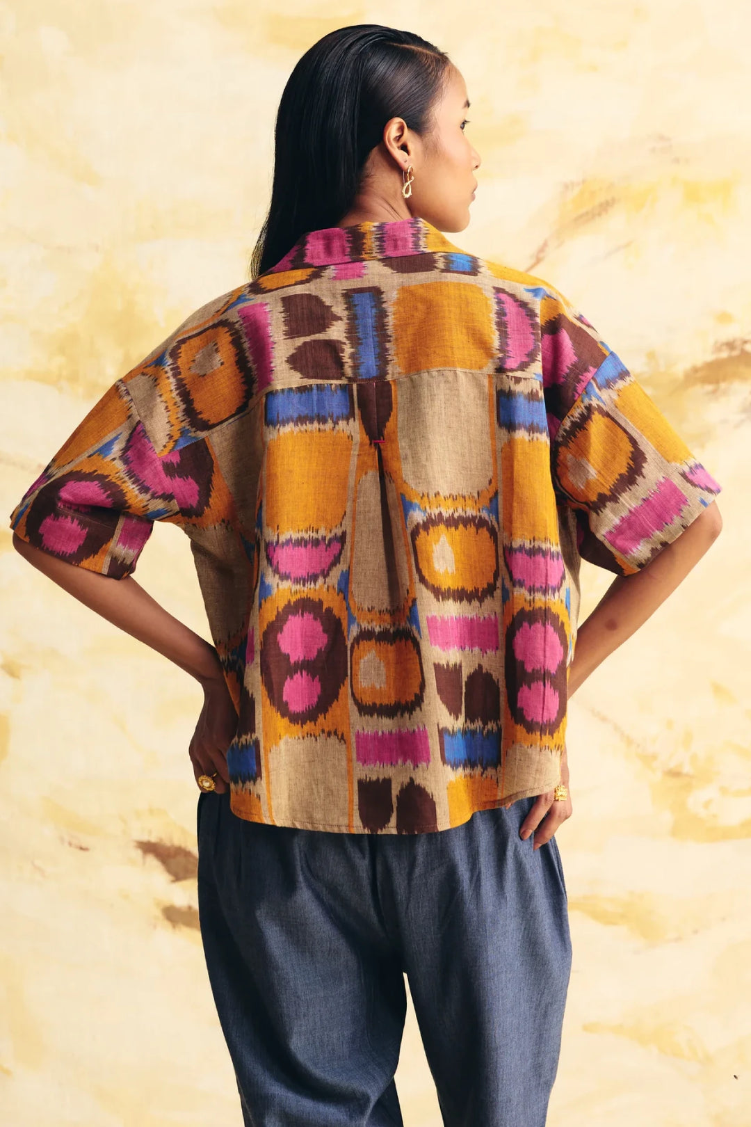 Sunflare Linen Cropped Shirt Co-ord
