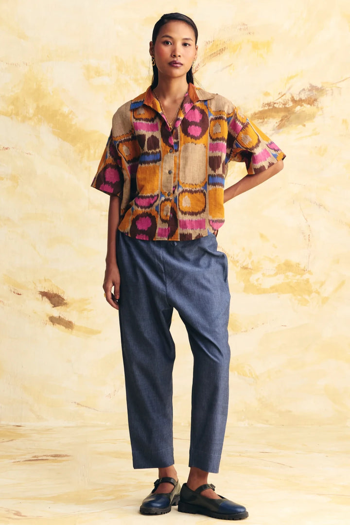 Sunflare Linen Cropped Shirt Co-ord