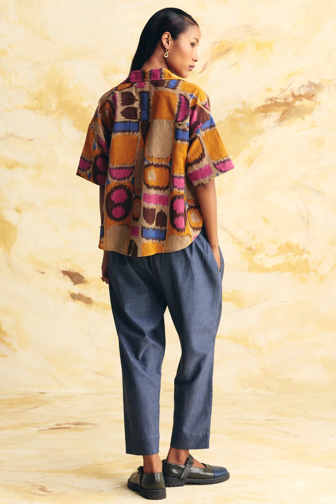 Sunflare Linen Cropped Shirt Co-ord