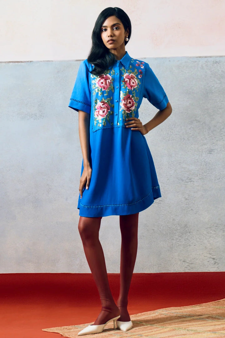 Ponza Shirt Dress Blue
