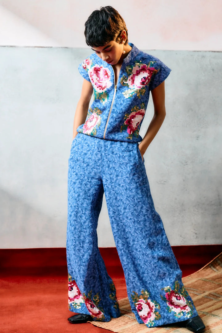 Corsica Crop Top Blue