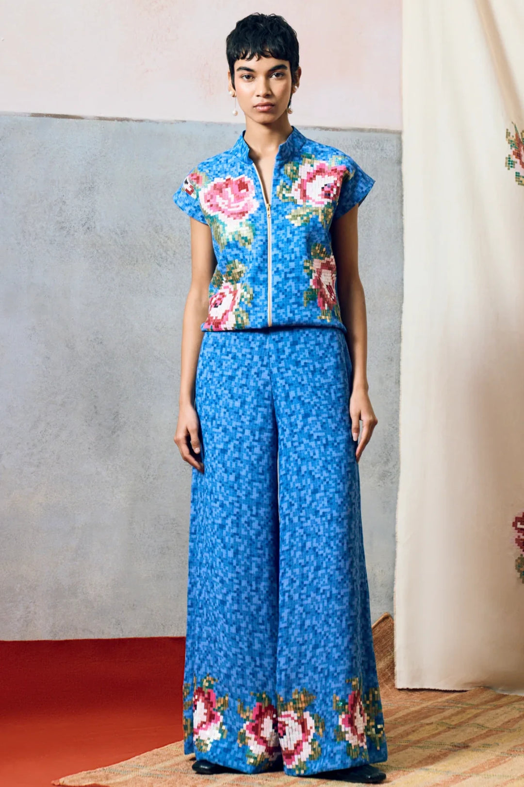 Corsica Crop Top Blue