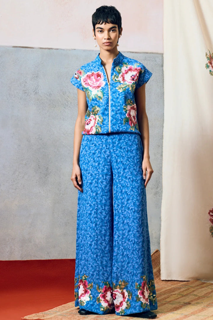 Corsica Crop Top Blue
