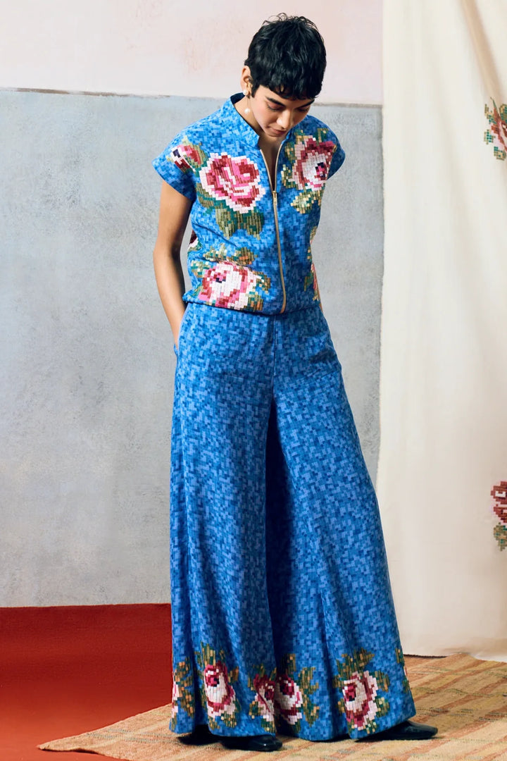 Corsica Crop Top Blue