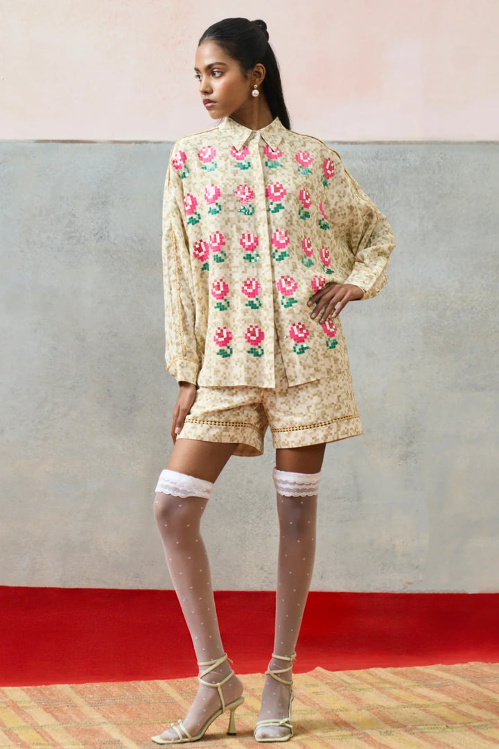 Elba Kimono Shirt Biege