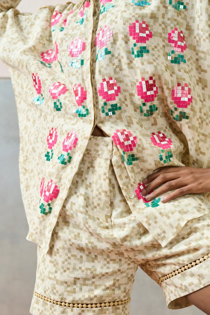 Elba Kimono Shirt Biege