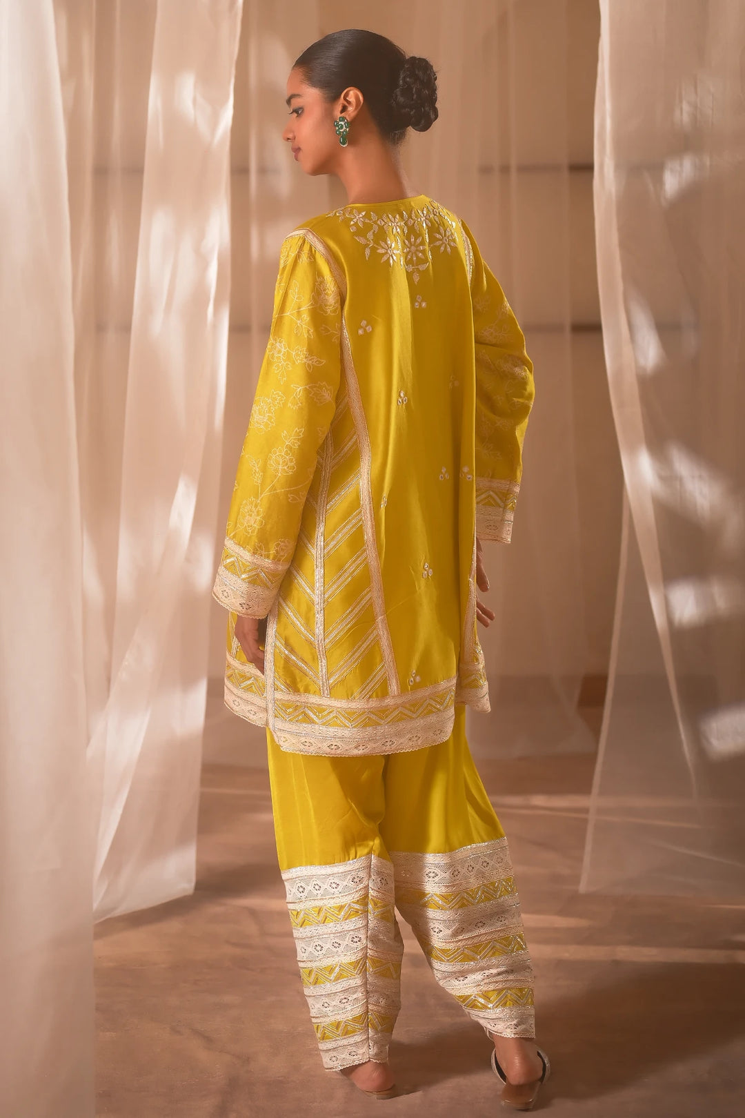 Mustard Short Kurta Set