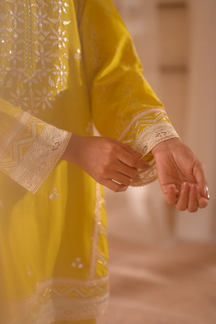 Mustard Short Kurta Set