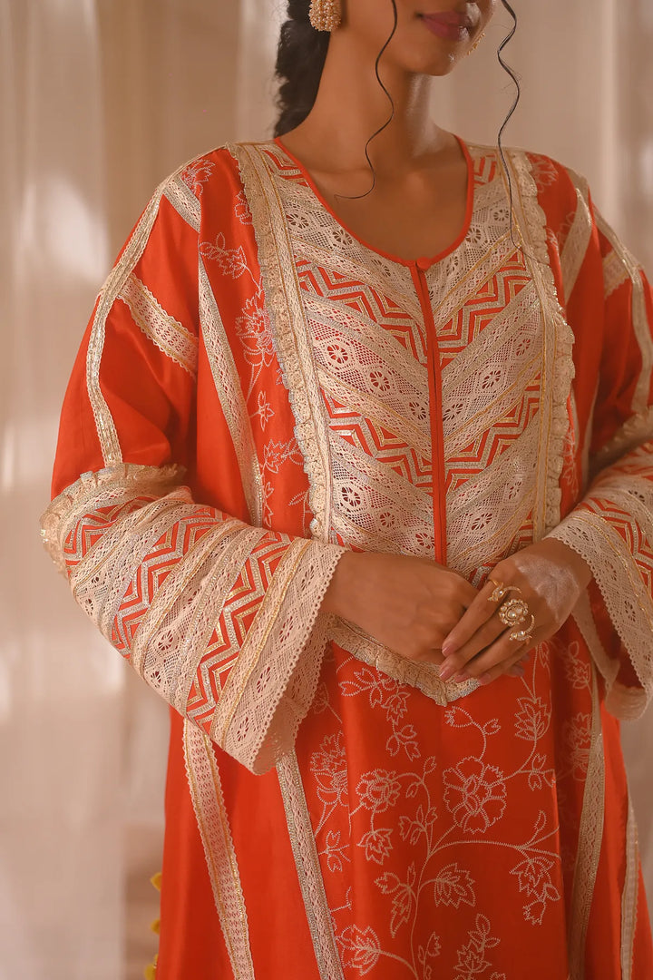 Rust Kaftan Set