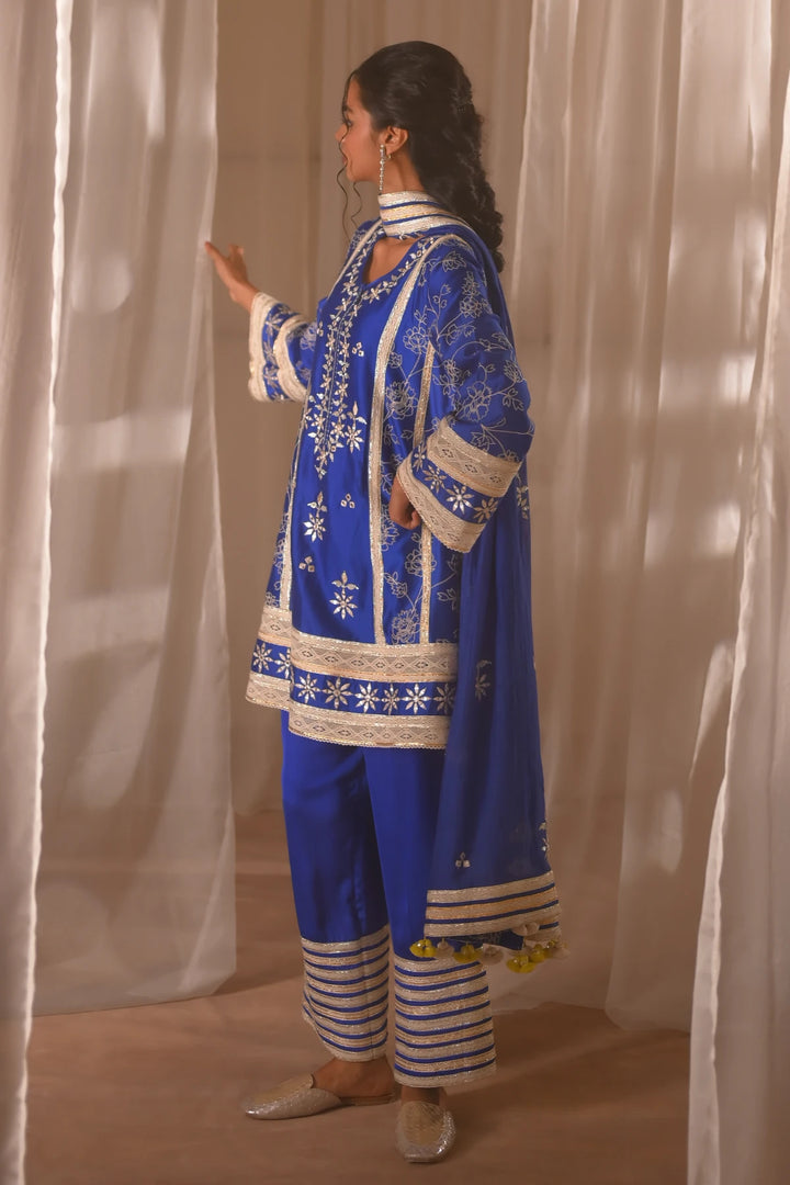 Blue Short Kurta Set