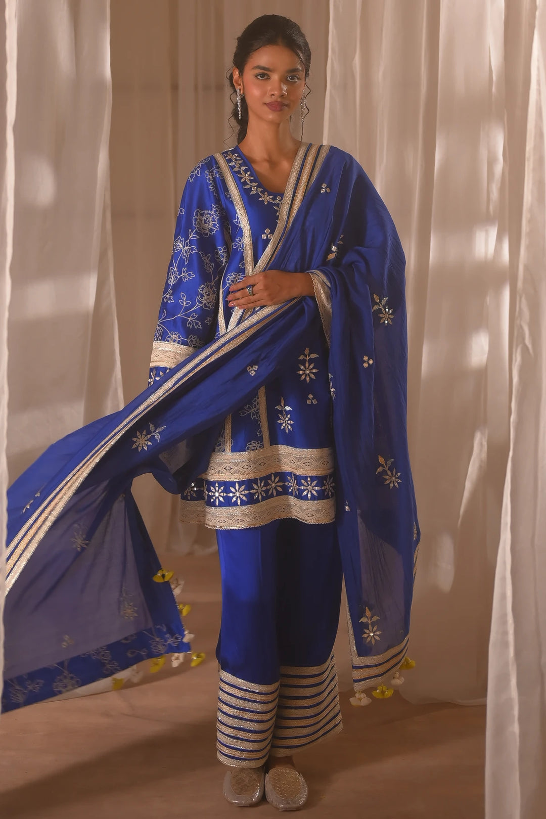 Blue Short Kurta Set