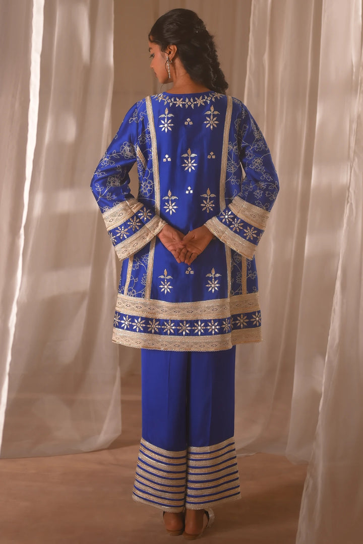 Blue Short Kurta Set