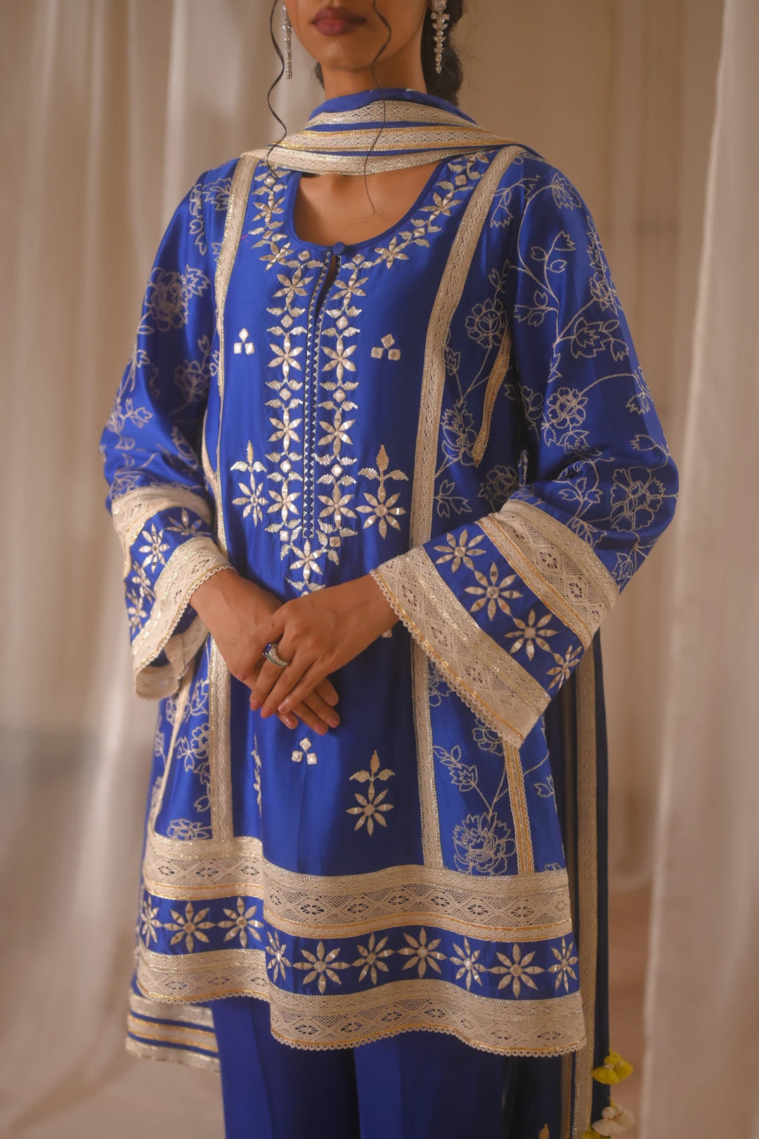 Blue Short Kurta Set
