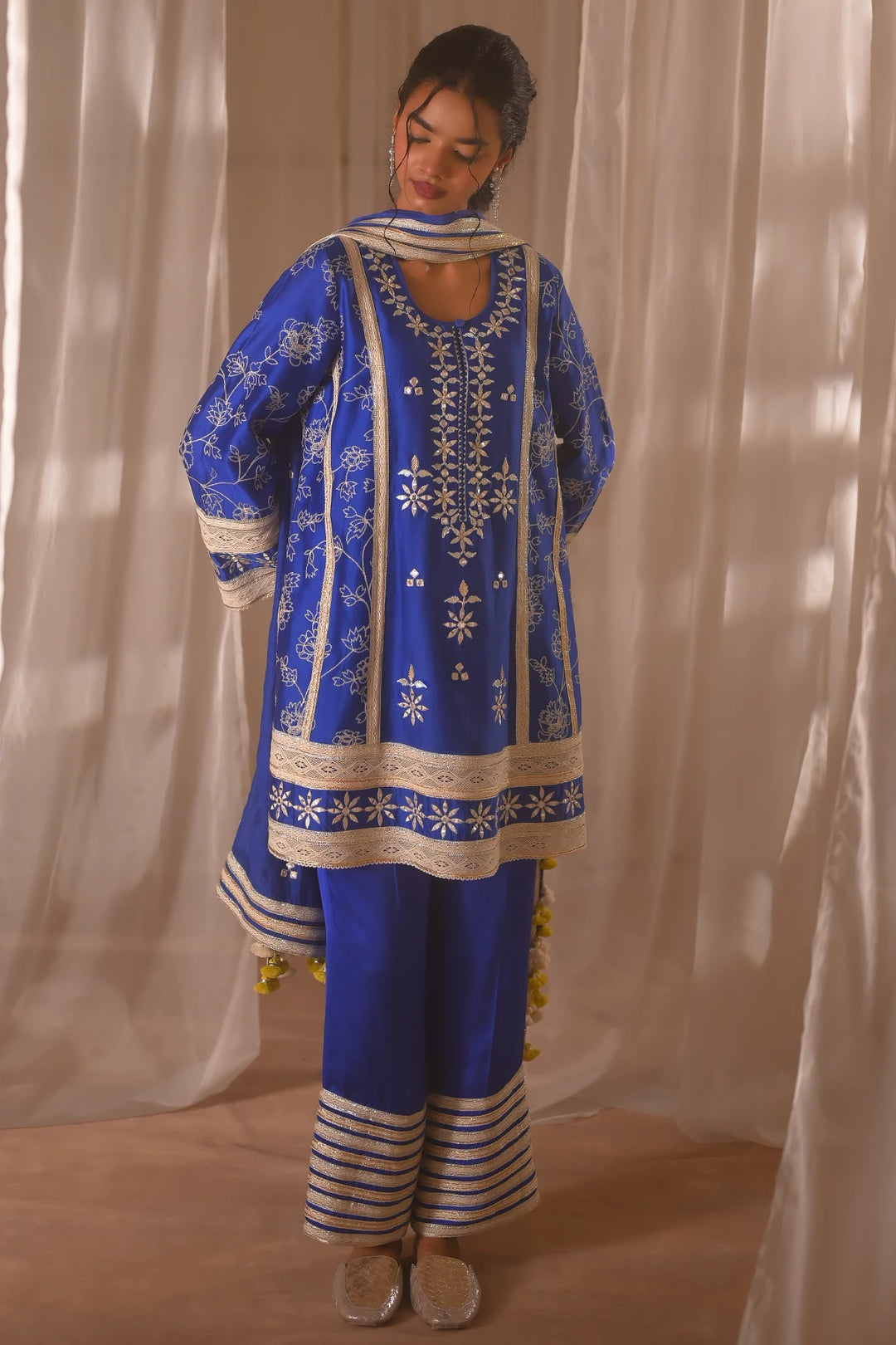 Blue Short Kurta Set