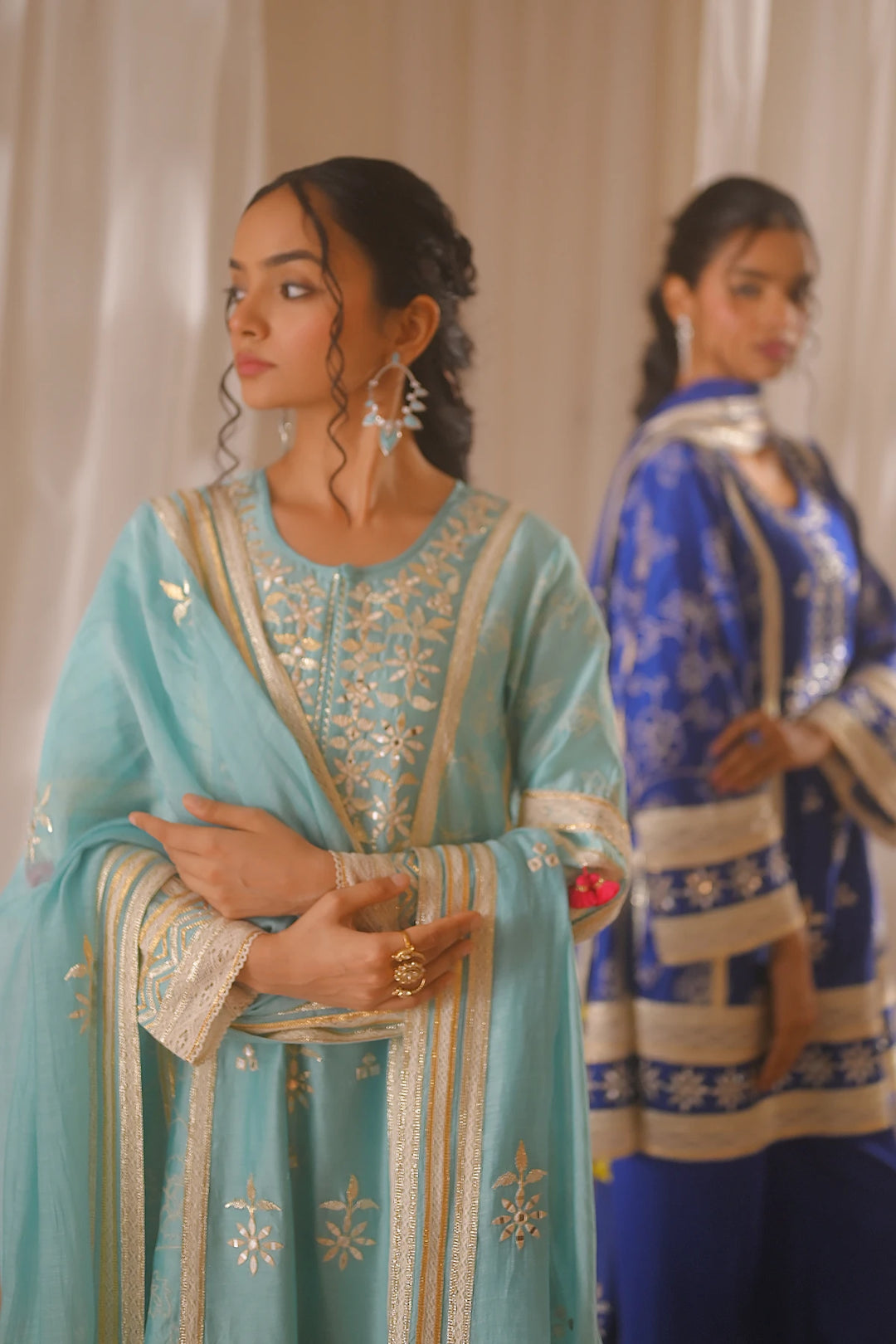 Blue Short Kurta Set
