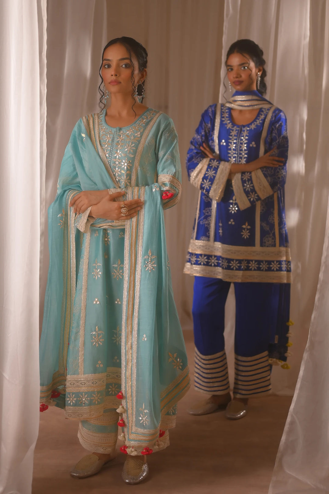 Blue Short Kurta Set