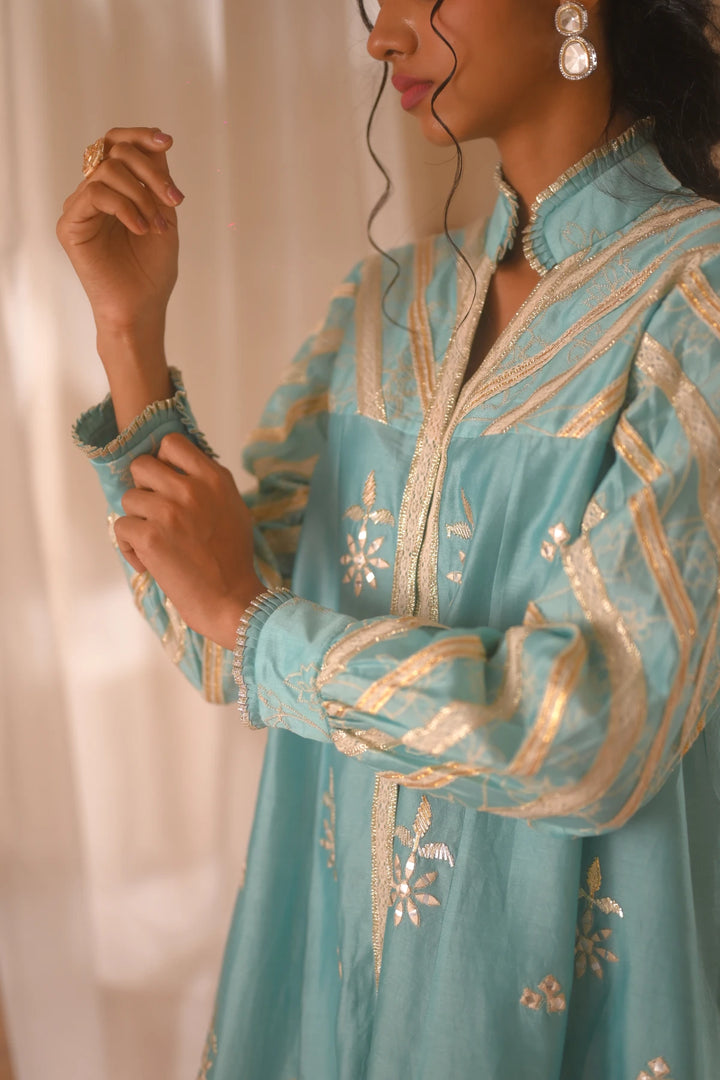 Aqua Blue Babydoll Set