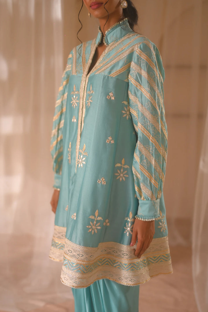Aqua Blue Babydoll Set