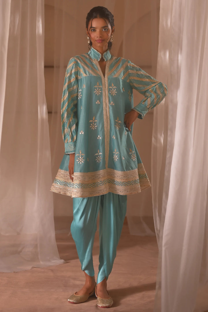 Aqua Blue Babydoll Set