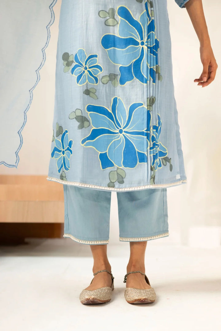 Zoya Mul Chanderi Kurta Set