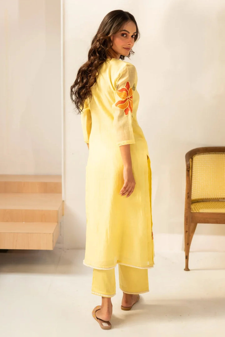 Zoya Mul Chanderi Kurta Set