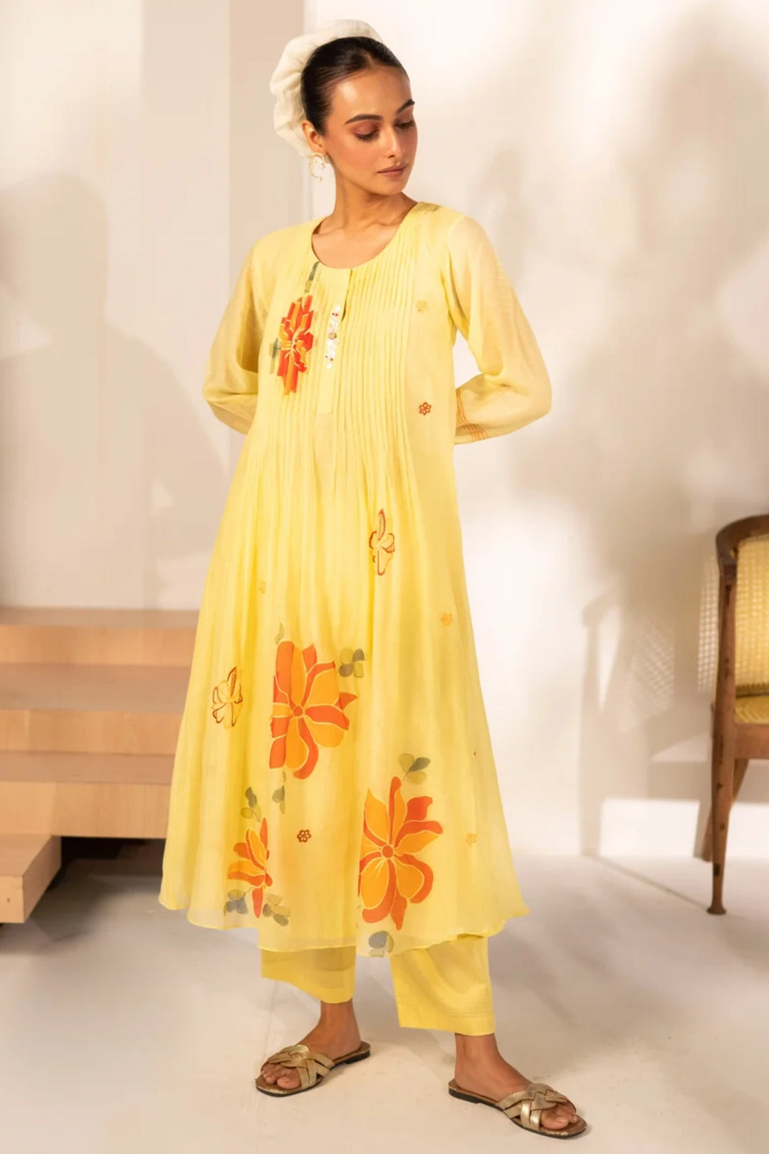 Zoya Mul Chanderi Tunic Set