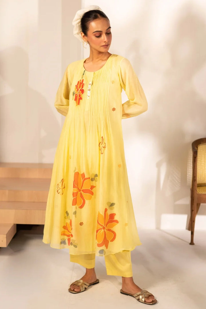 Zoya Mul Chanderi Tunic Set