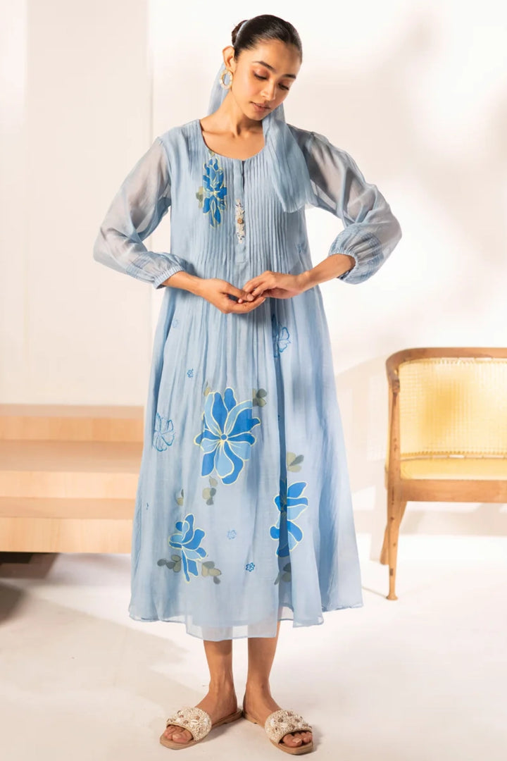 Zoya Mul Chanderi Tunic Set