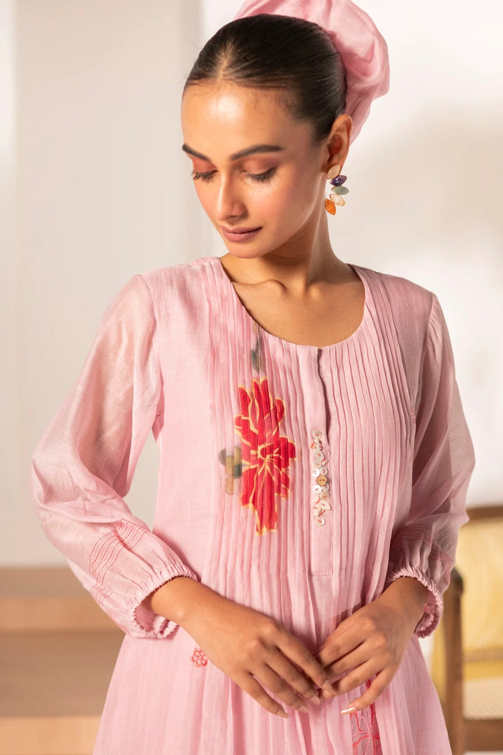Zoya Mul Chanderi Tunic Set