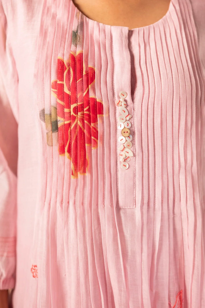 Zoya Mul Chanderi Tunic Set