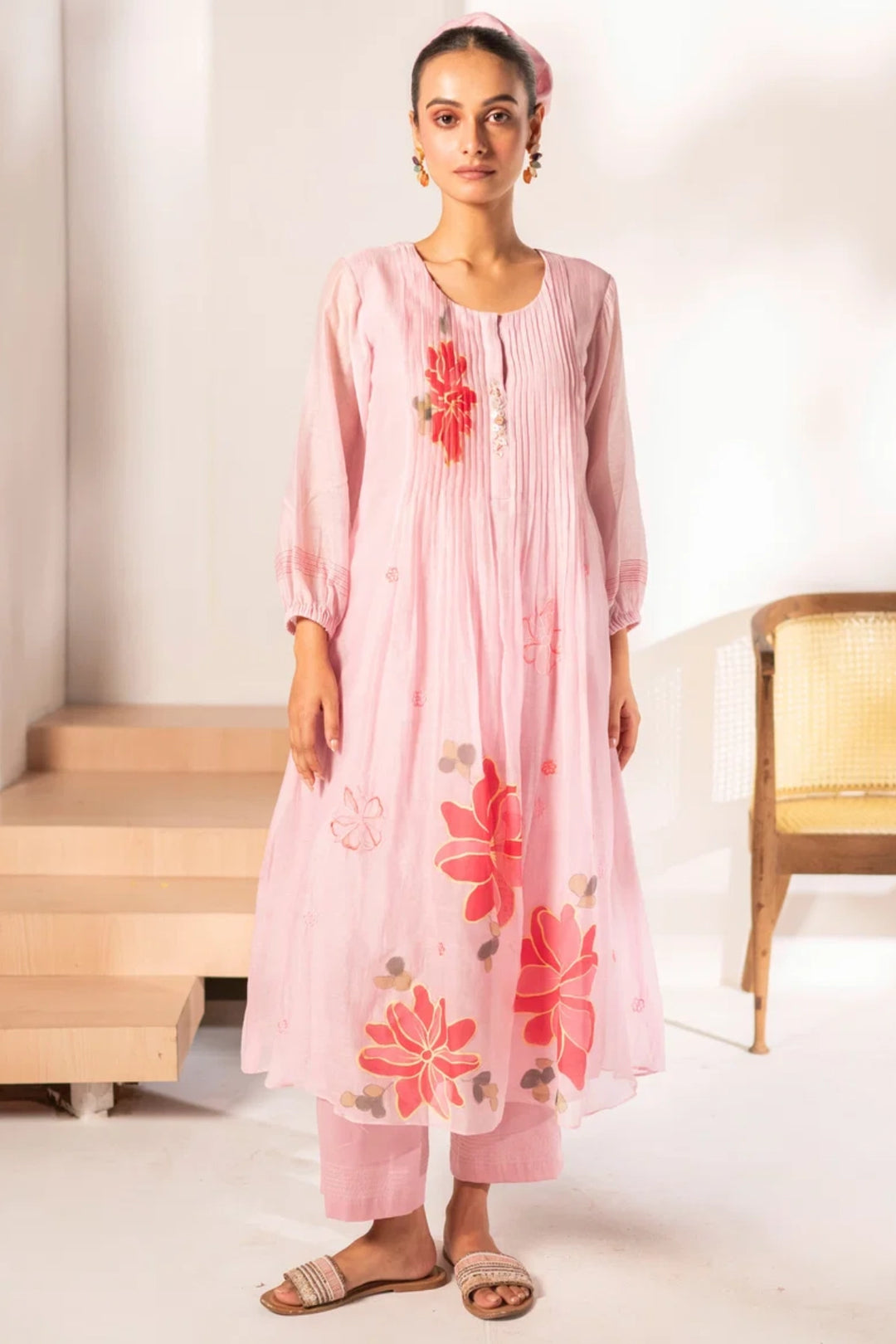 Zoya Mul Chanderi Tunic Set